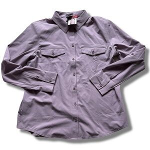 54 Eddie Bauer Women’s Guide Shirt - Long Sleeve Button Down Lavender- Size M